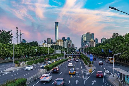 超级8K延时北京东三环北路国贸中心交通视频的预览图