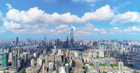 上海陆家嘴城市风光4K航拍视频的预览图