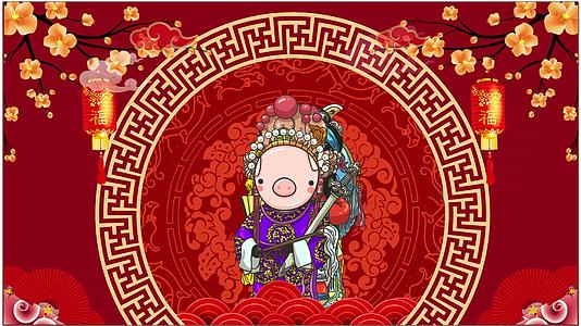 喜庆中国传统艺术国粹川剧变脸背景视频的预览图