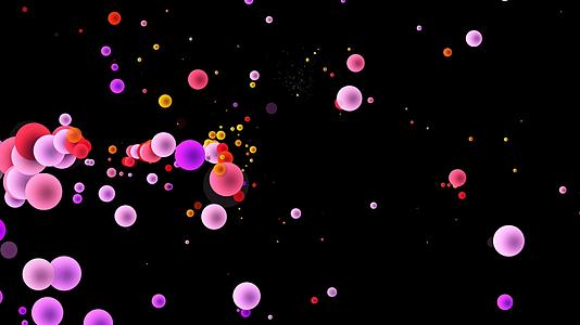 4K粒子彩色球背景视频的预览图