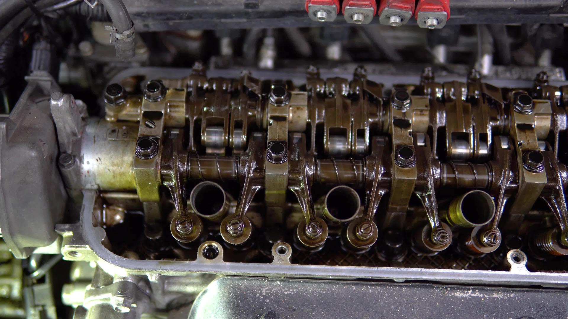 汽车发动机发动机发动机部件如曲柄活塞视频的预览图