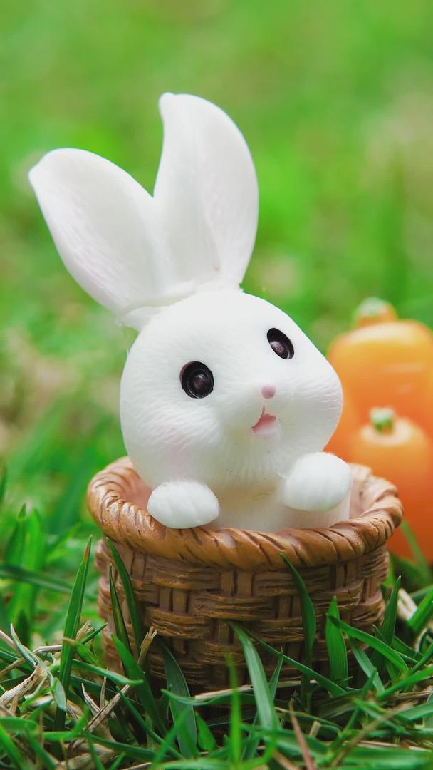 兔子在复活节静物拍摄视频的预览图