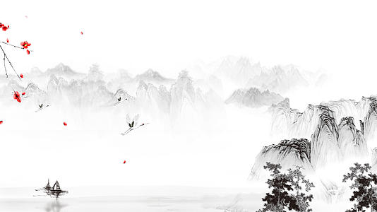 中国风水墨背景动画视频的预览图