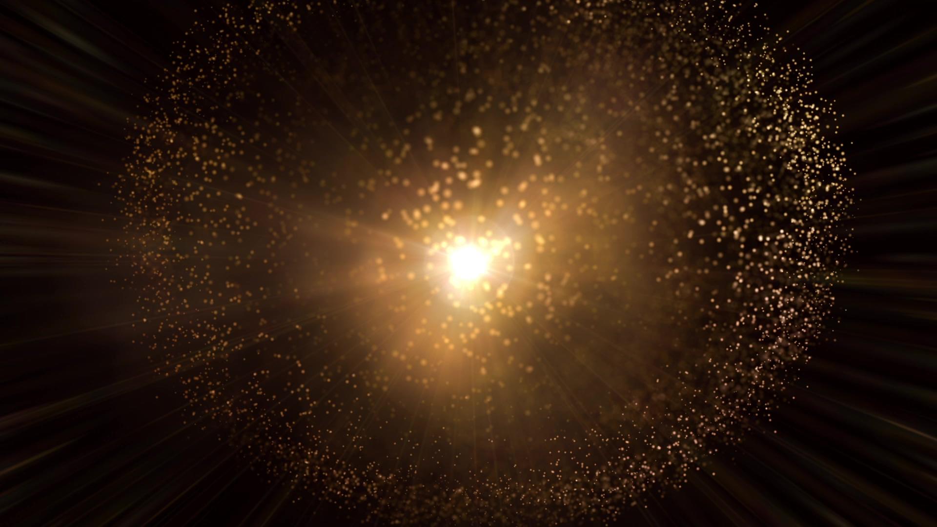 唯美金色粒子背景视频的预览图
