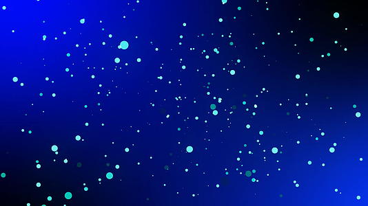 动态抽象背景动画浅天蓝色粒子褪色球落在高清分辨率视频的预览图