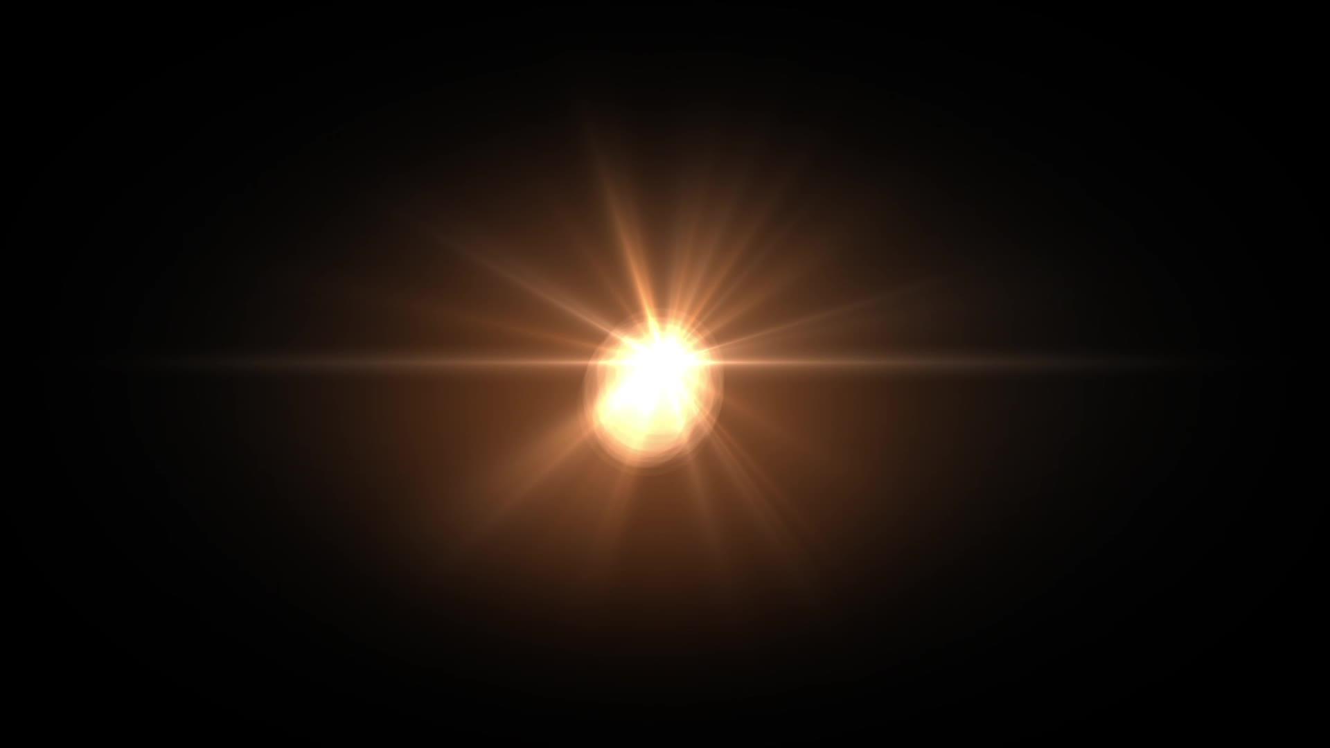 太阳在黑色背景下闪耀hd视频的预览图