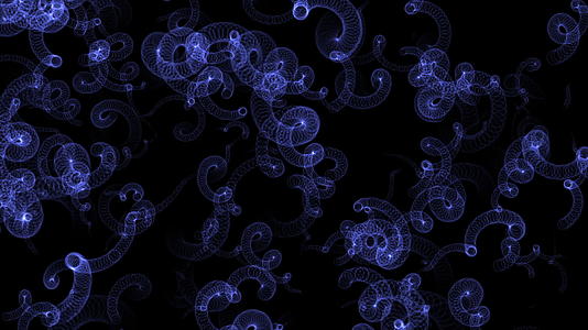 能量场动画蓝色和紫色的双面结构视频的预览图