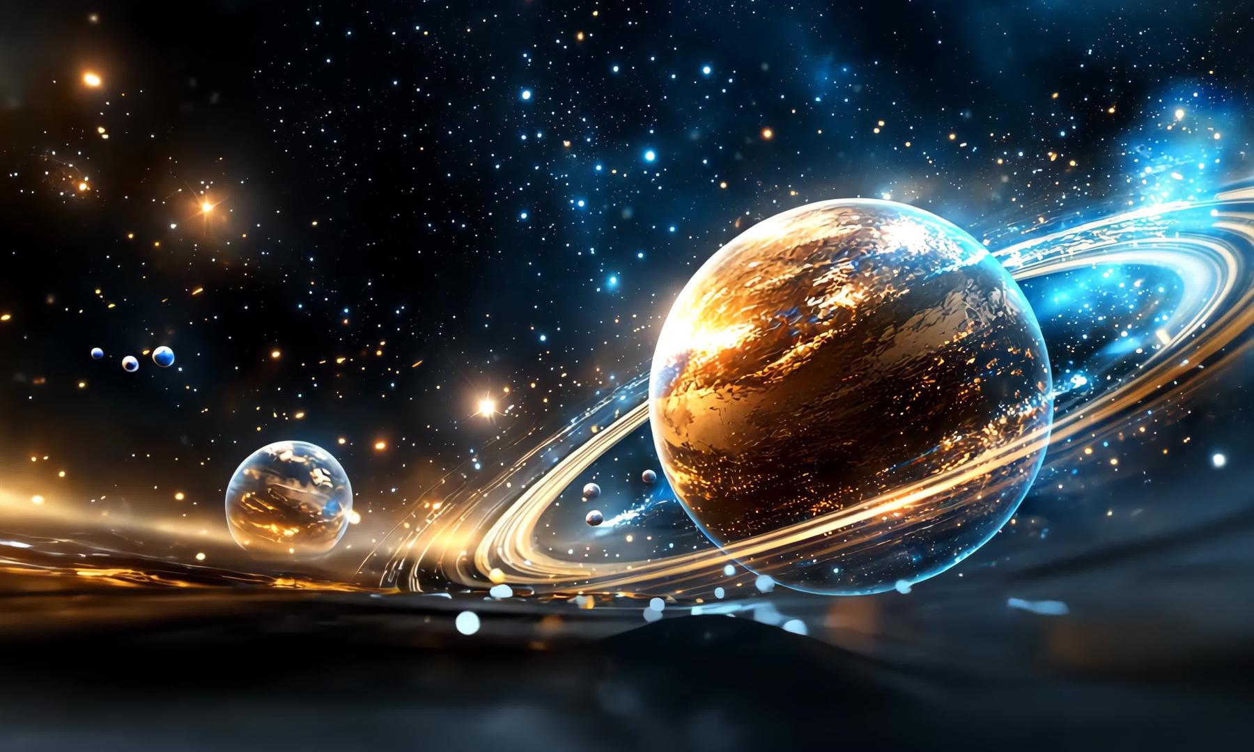 4k超高清宇宙星空行星云银河银河视频的预览图