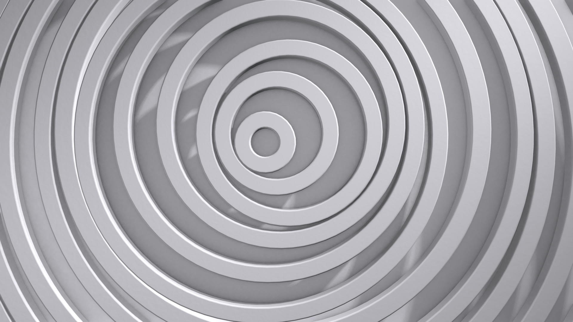 白色清洁环动画业务演示具有位移效果的圆圈视频的预览图