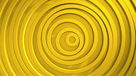具有位移效果的圆圈抽象图案黄色干净戒指动画业务视频的预览图