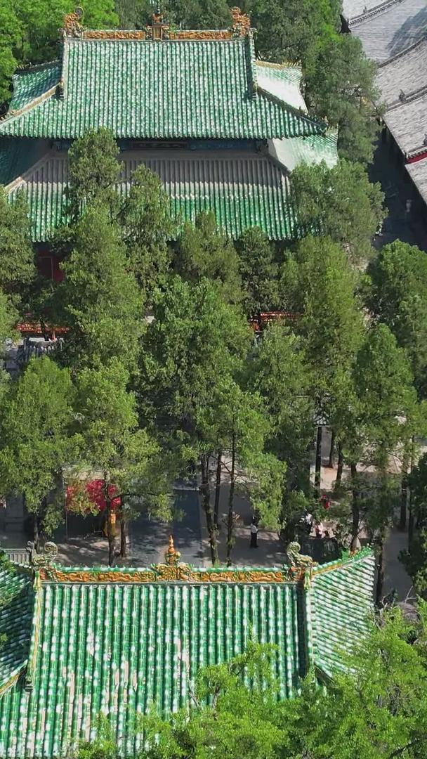 5A河南省少林寺建筑全景航拍视频视频的预览图