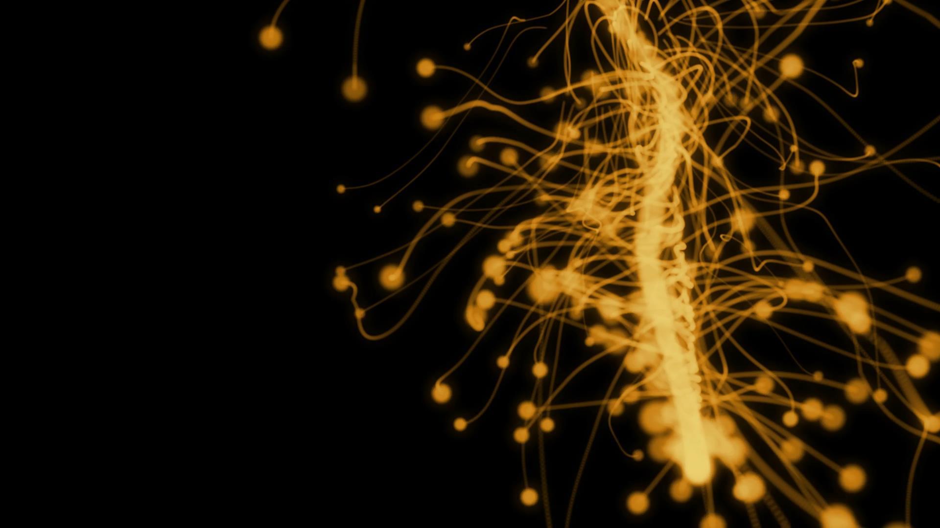 金色唯美大气粒子运动拖尾光效动态视频元素视频的预览图