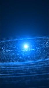 蓝色粒子光线线条科技背景视频的预览图