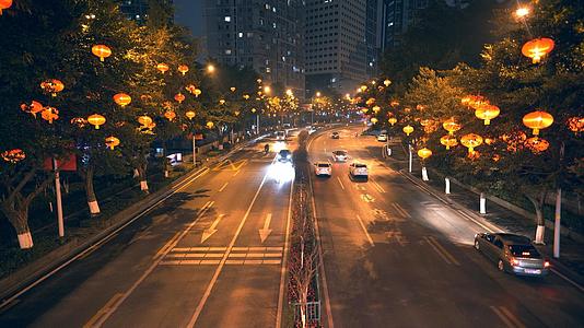 4K实拍城市喜庆气氛灯笼视频素材视频的预览图
