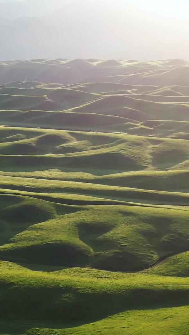 伊犁琼库什台航拍延续的高山草原视频视频的预览图