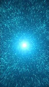 蓝色粒子唯美星空视频的预览图