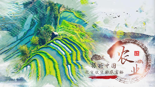中国风农业丰收中国AE模板视频的预览图