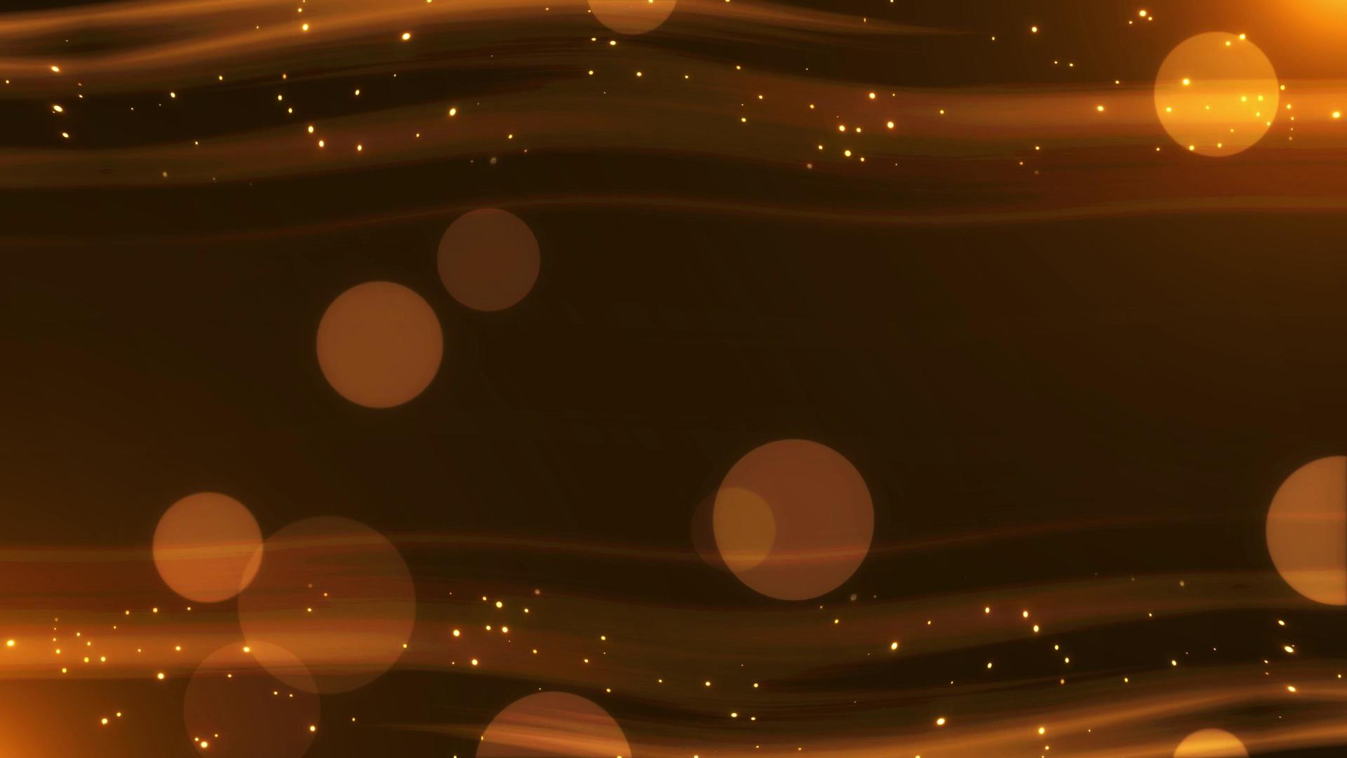 金色唯美粒子4K光效波浪动态背景视频视频的预览图