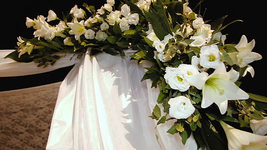 犹太传统婚礼婚礼chuppah或huppah视频的预览图