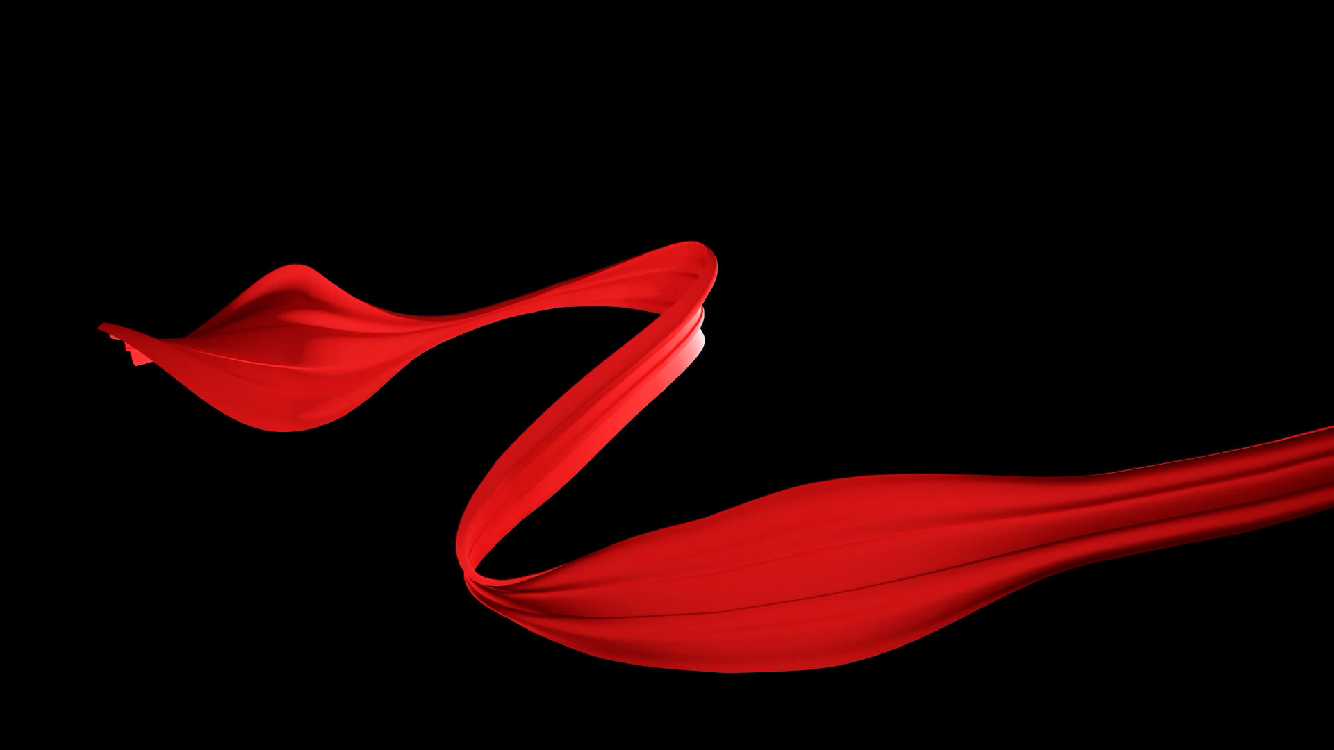 红色绸布动画视频的预览图