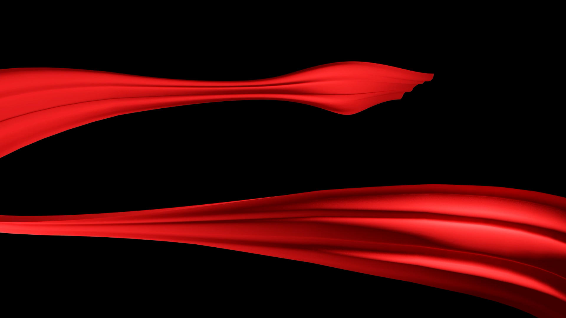 红色绸布飘过动画视频的预览图