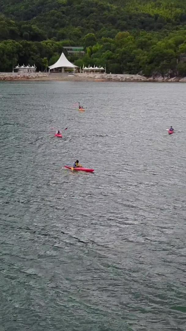 千岛湖上皮划艇航拍视频的预览图