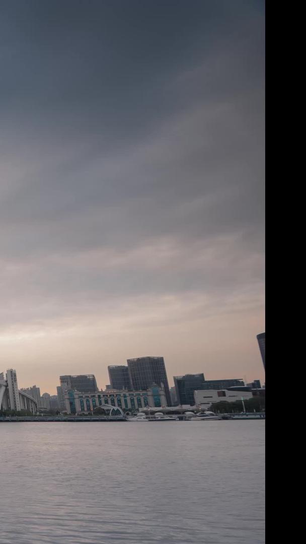 日落延迟的上海卢浦大桥视频的预览图