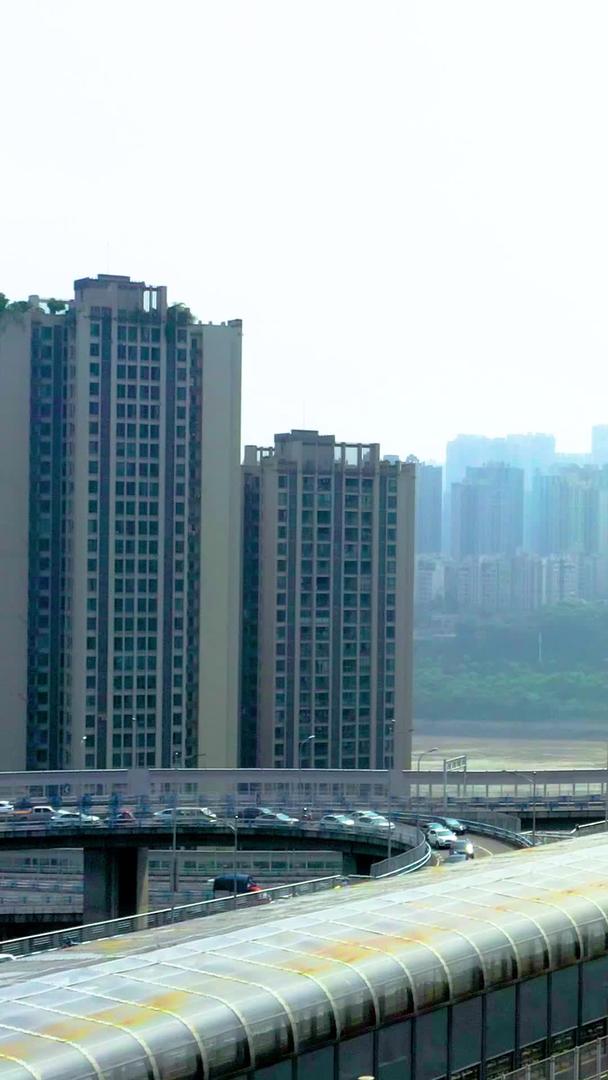 重庆嘉陵江鹅公岩大桥立交桥航拍视频的预览图