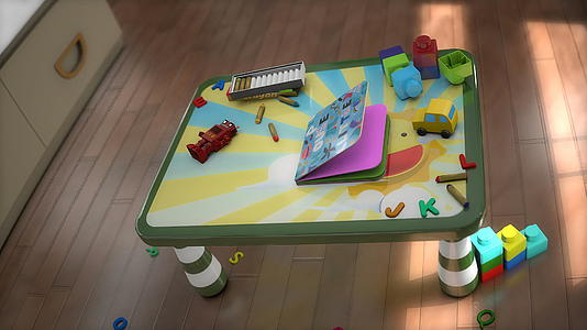 儿童表格书在动画中的缩放视频的预览图