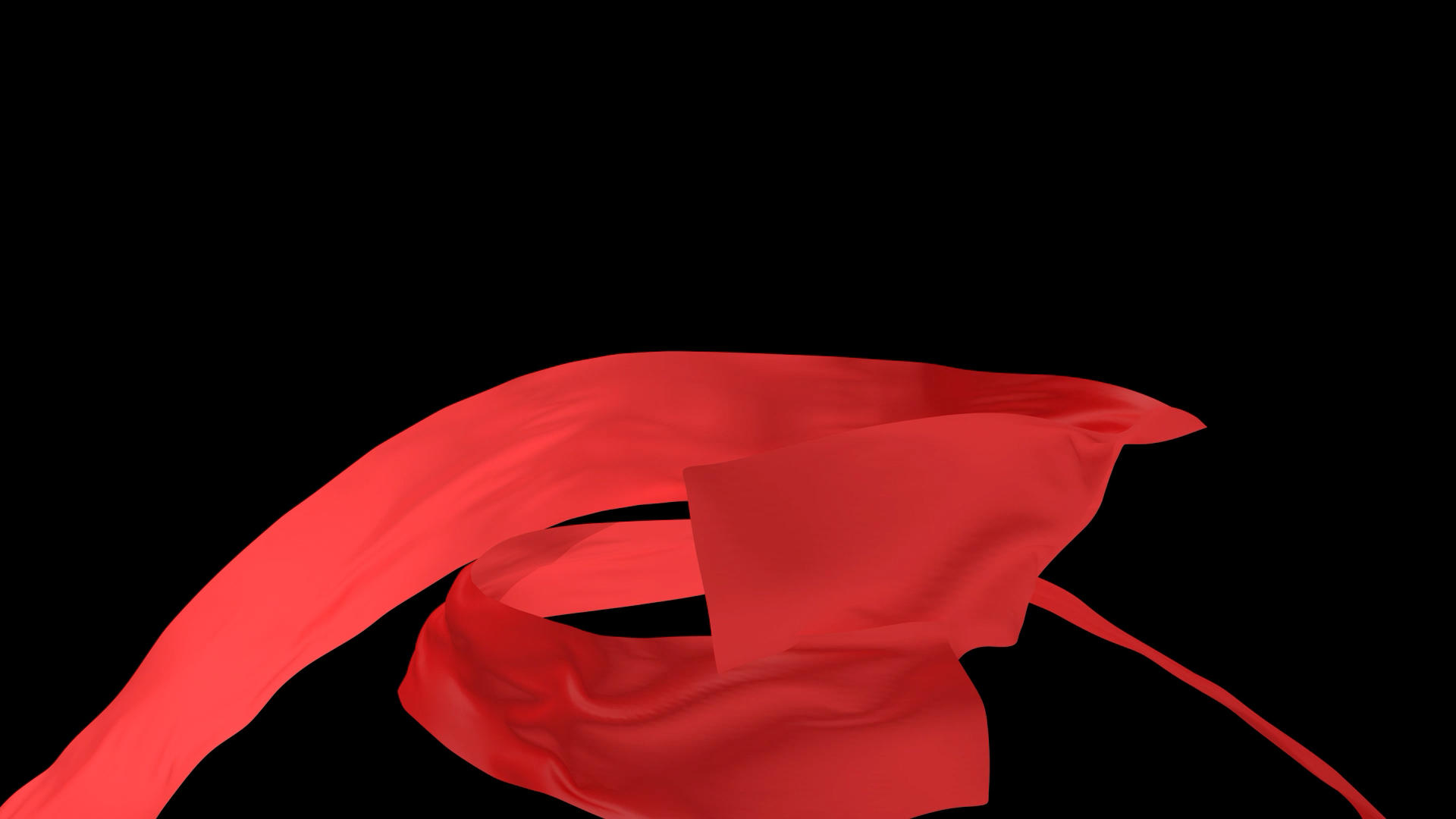 红绸布盘旋上升动画视频的预览图