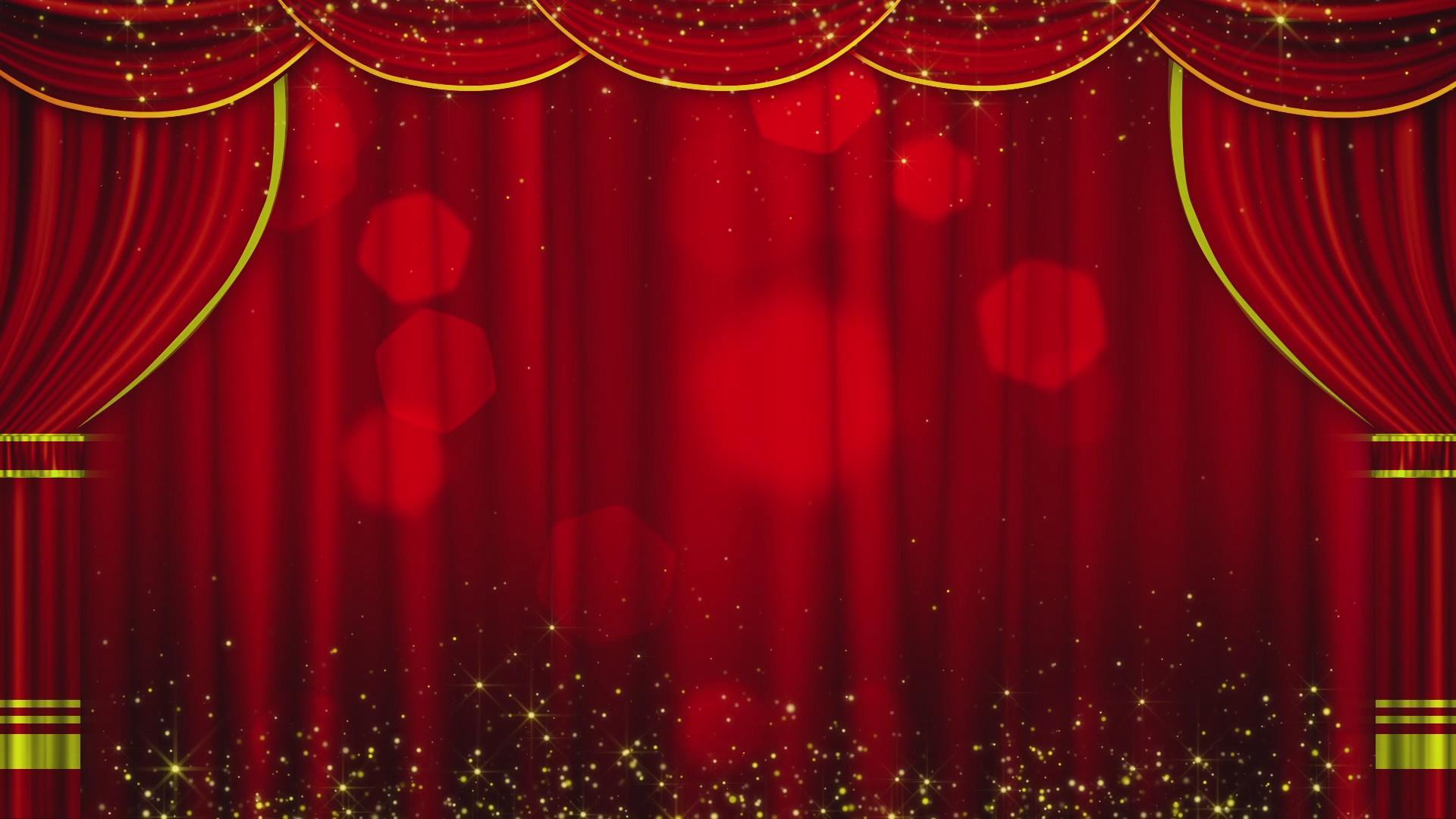 喜庆舞台幕布粒子背景视频的预览图