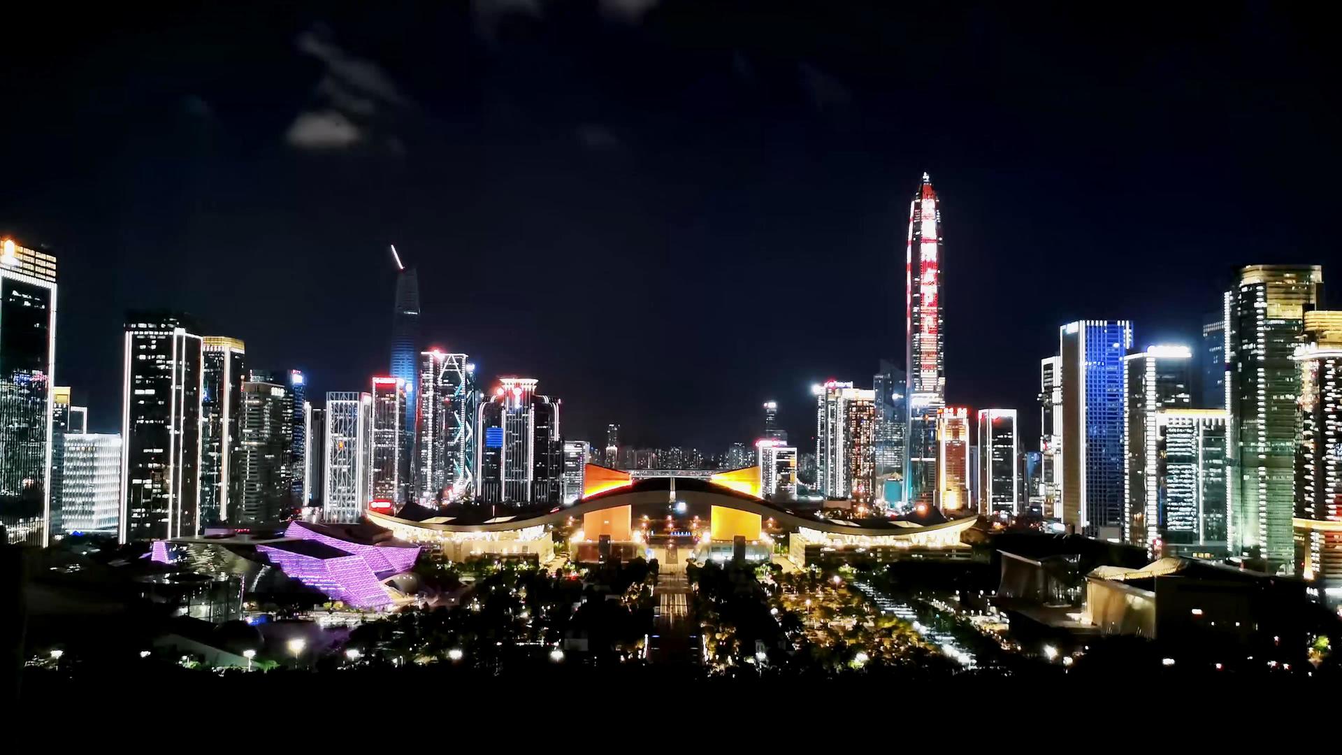 深圳中心区CBD夜景风光延时视频的预览图