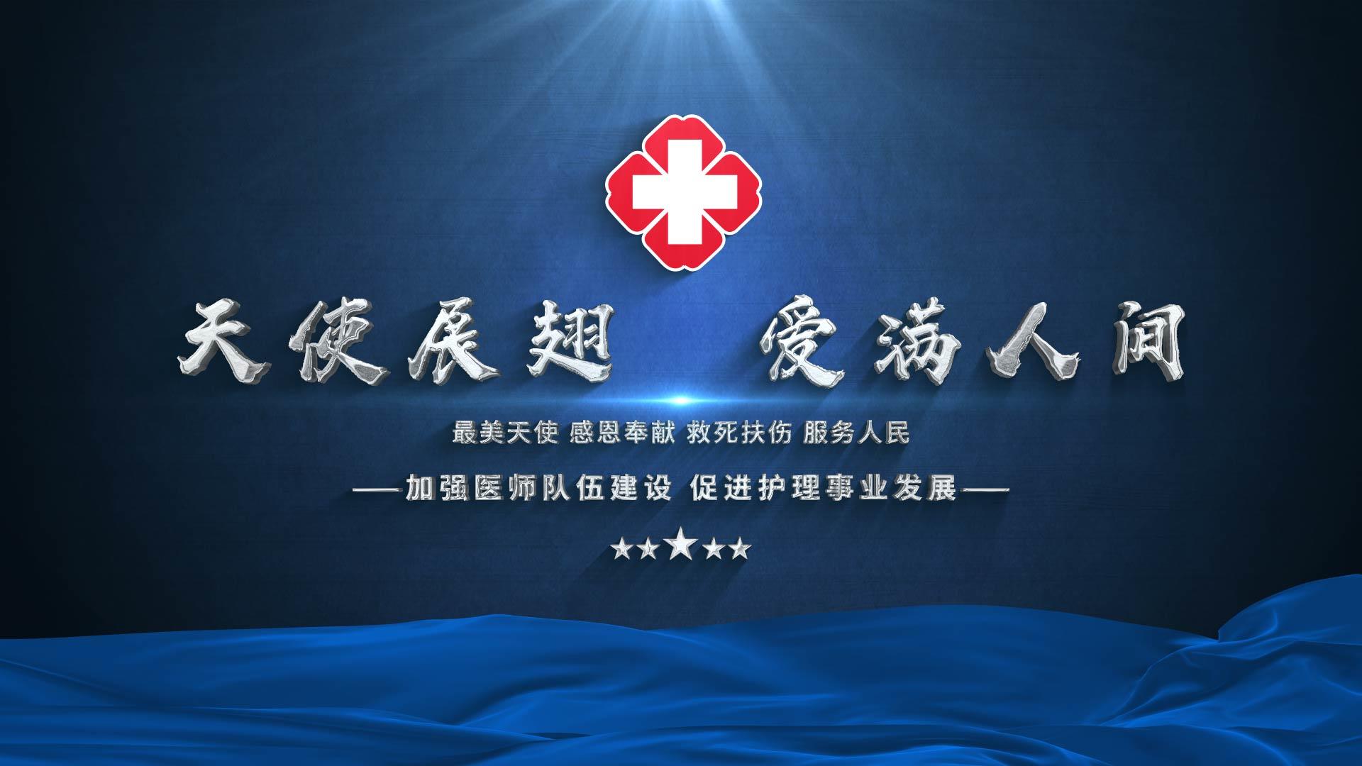 大气蓝医师节标题文字AE模板视频的预览图