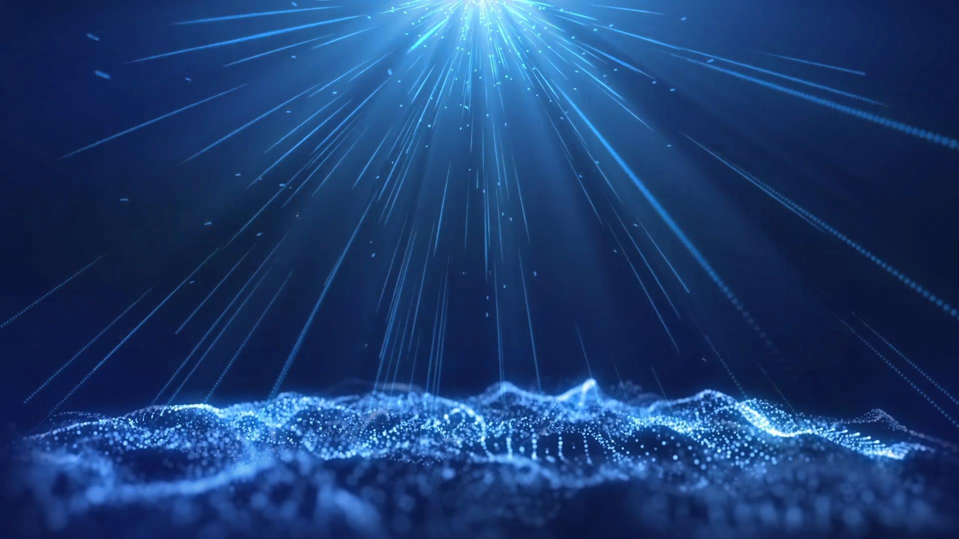 梦幻粒子海洋背景视频的预览图