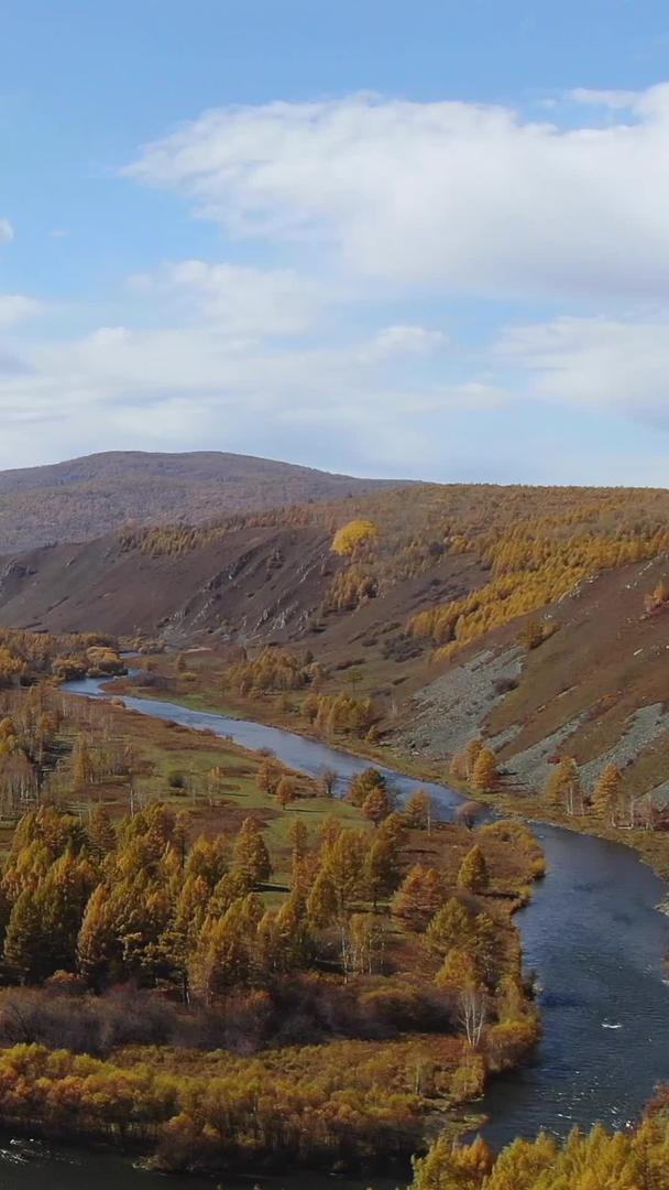 阿尔山秋季航拍内蒙古旅游景区风景名胜视频的预览图