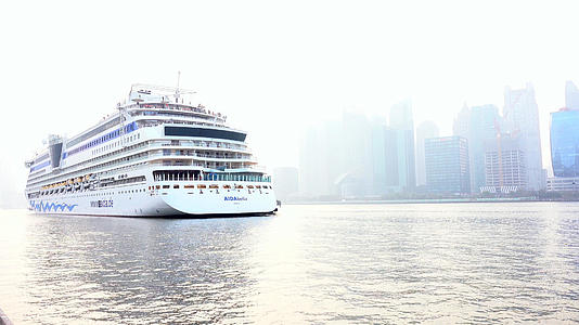 邮轮在黄浦江上航行视频的预览图