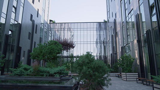 现代化的玻璃建筑外观视频的预览图