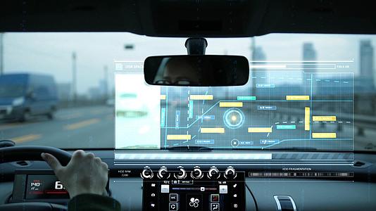 导航车载信息科技界面AE模板视频的预览图
