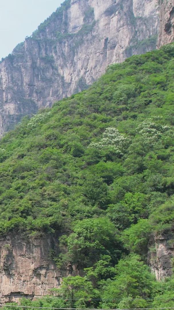 航拍5A景区云台山攀岩视频视频的预览图