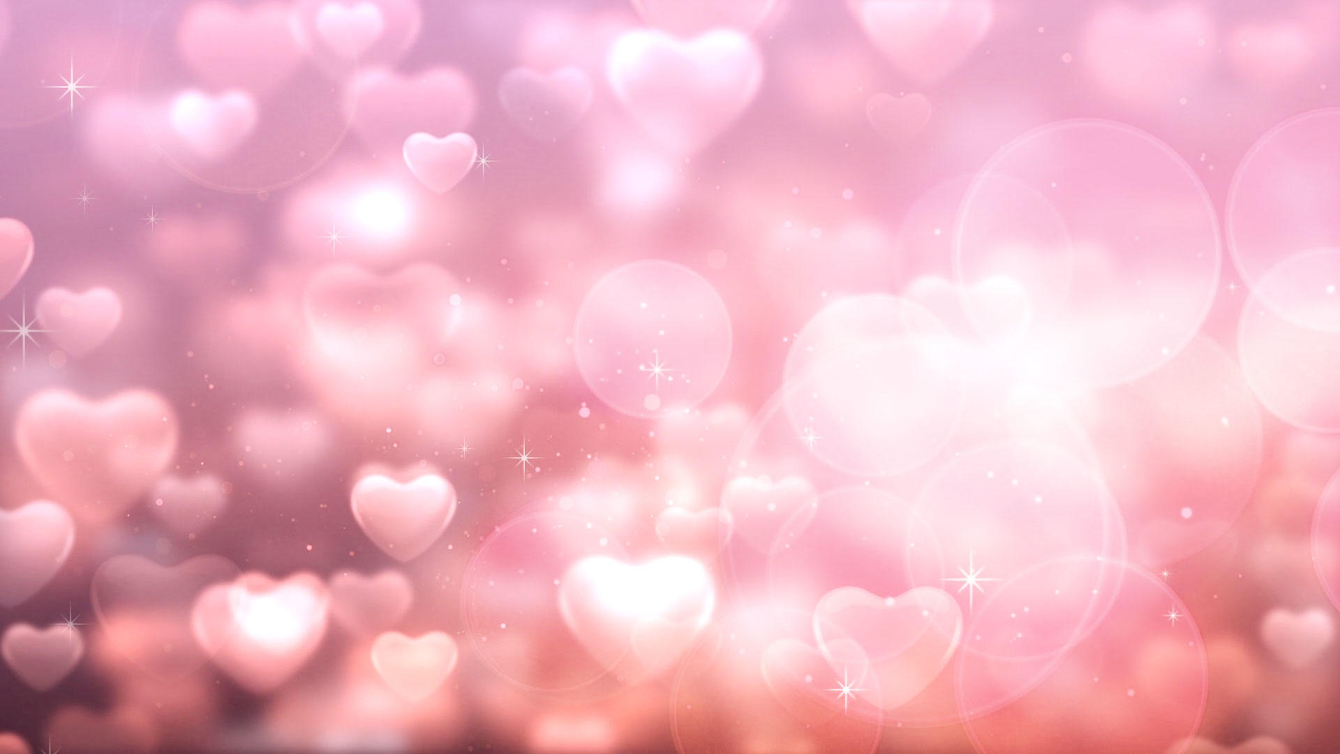 粉色唯美浪漫爱心背景视频的预览图
