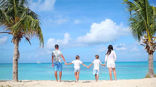 四个家庭在海边度假视频的预览图