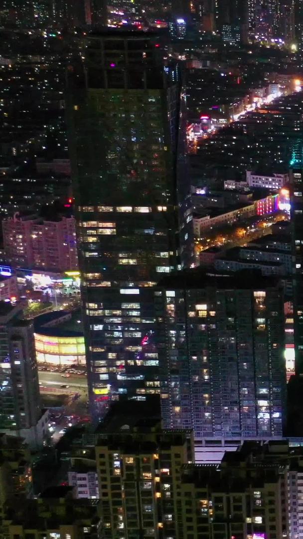 青岛城市风景夜景航拍视频视频的预览图