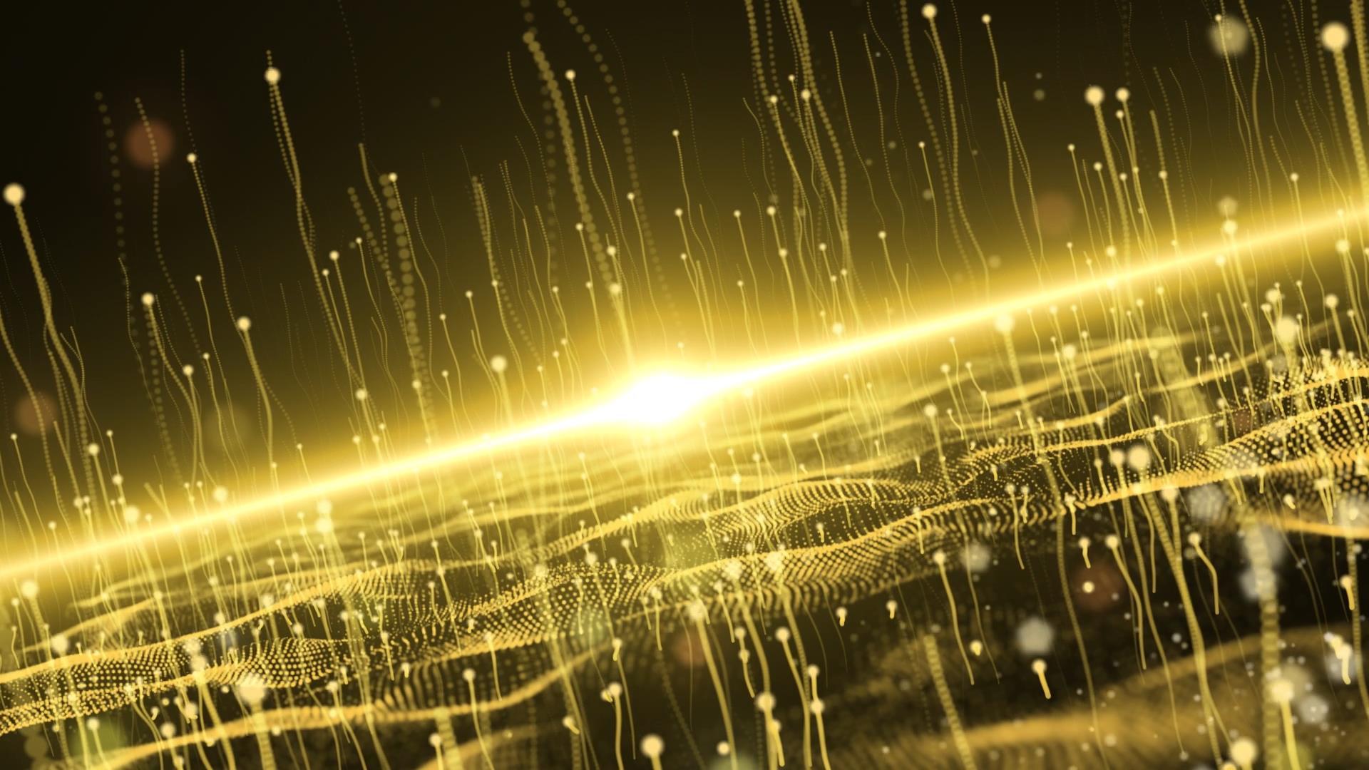 金色大气动态粒子光效上升视频元素视频的预览图