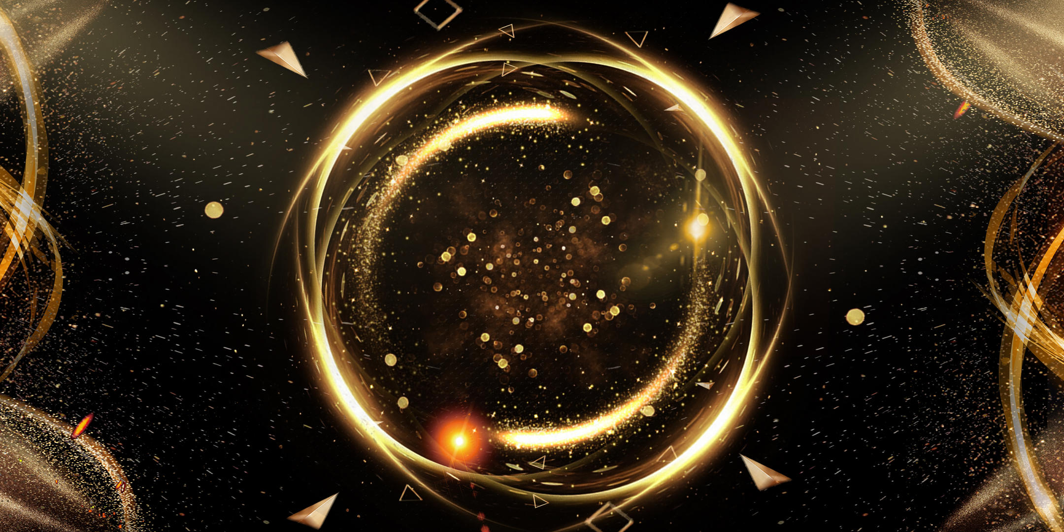 金圆粒子背景视频的预览图