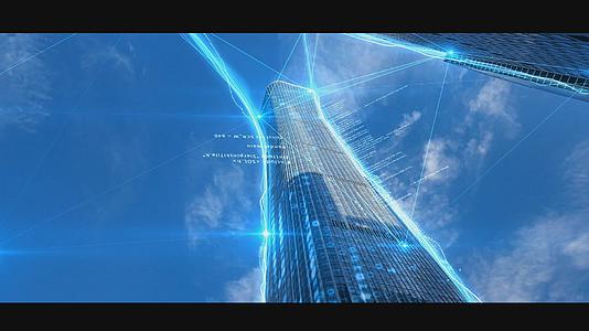 震撼科技光线城市模板视频的预览图