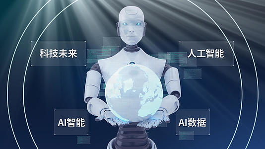 AI智能技术模板视频的预览图