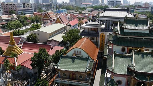 市中心全景区Bangkok阳光明媚的一天视频的预览图