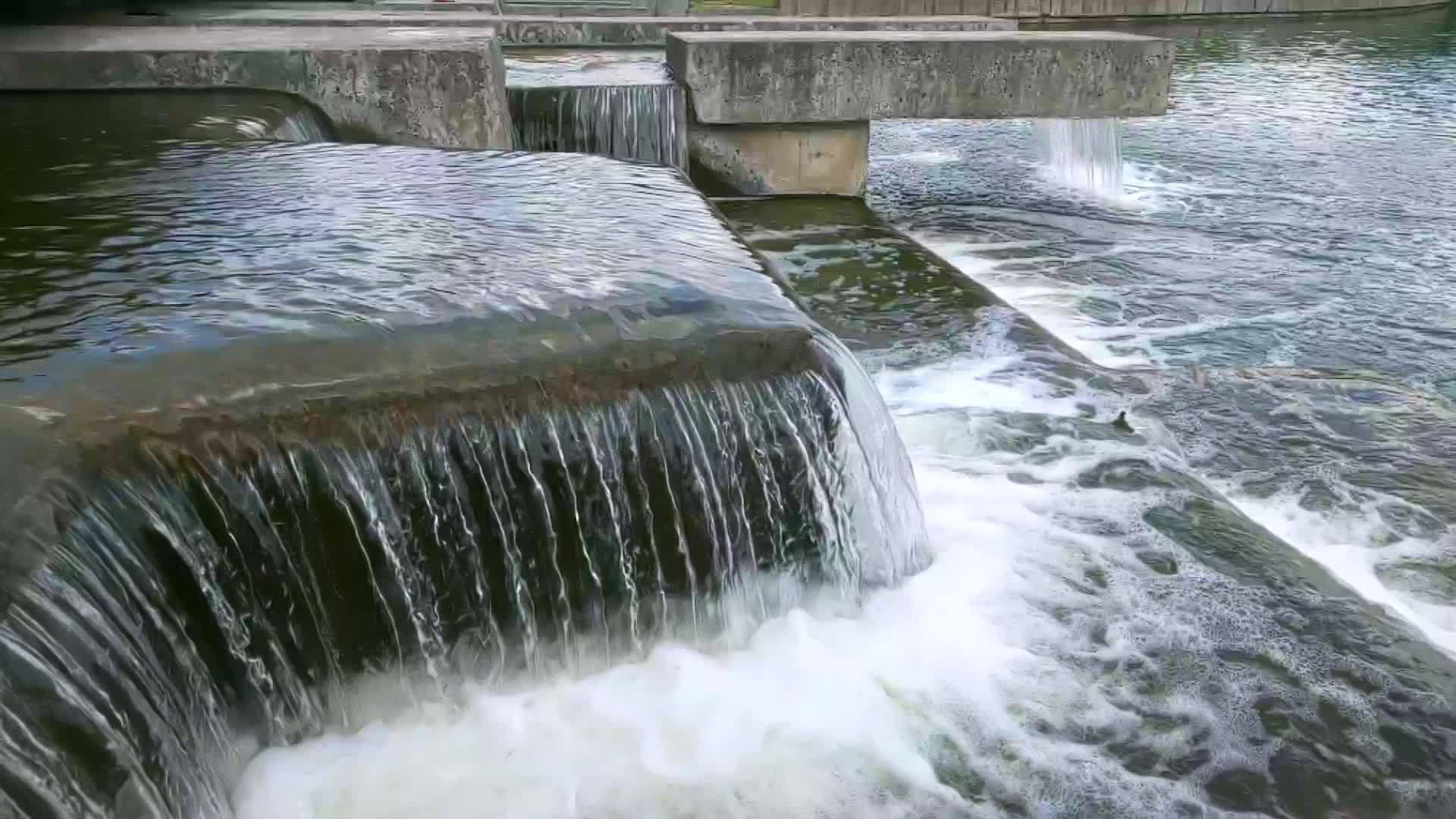 一个城市公园的水滴时间过后拍摄视频的预览图