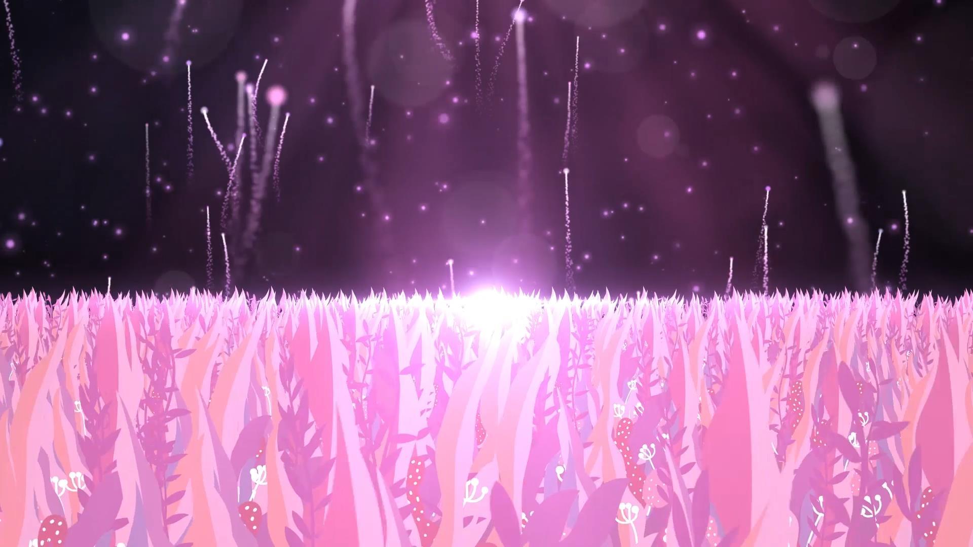 七夕粉色光效动态花海唯美粒子拖尾散发背景视频视频的预览图