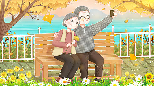 4K九九重阳节关爱老人背景视频视频的预览图